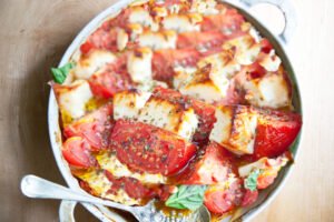 Greek Feast: Tomatoes Baked with Feta Cheese recipe
